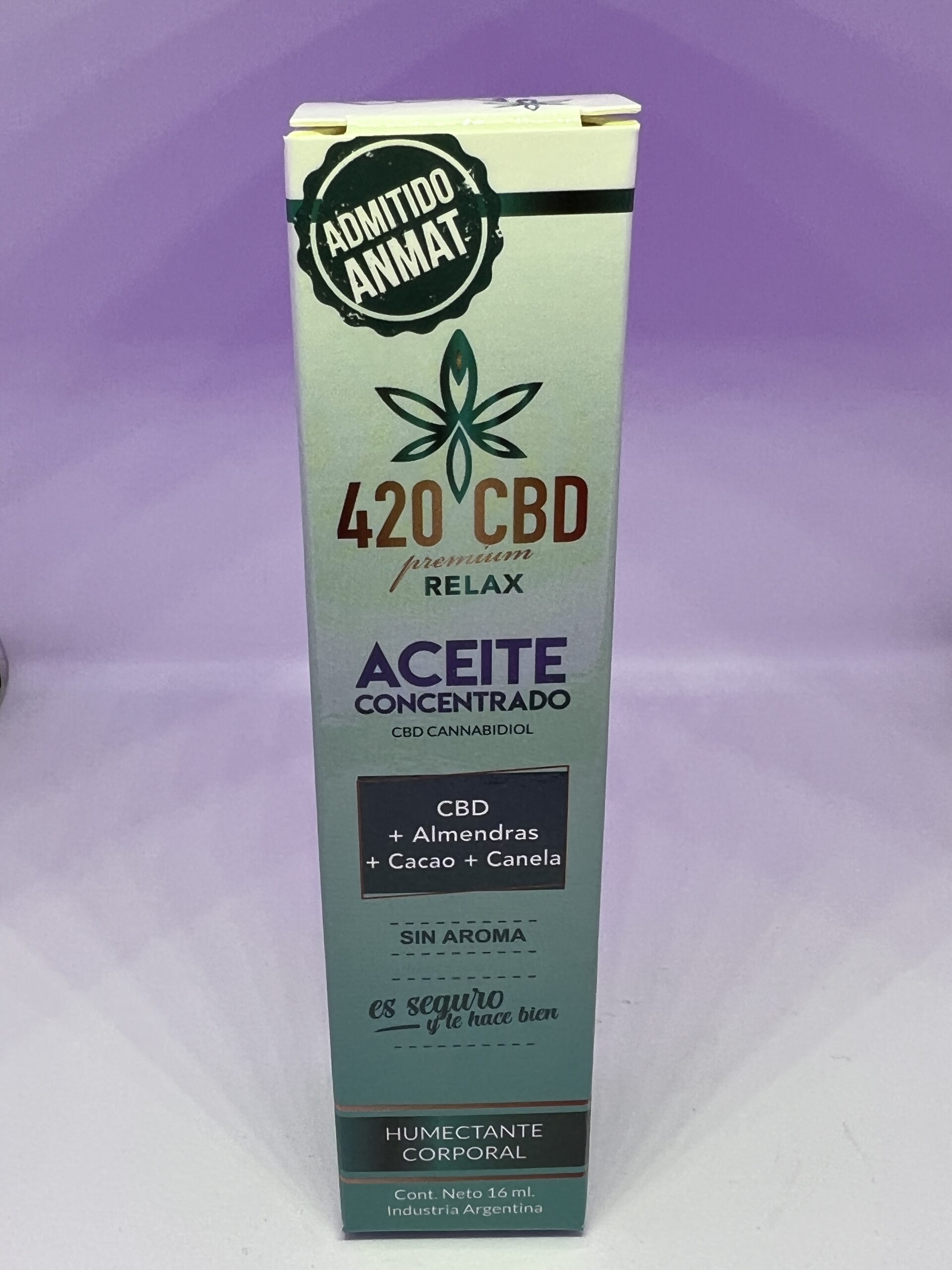 420 CBD Relax 99% de pureza, aprobado por ANMAT